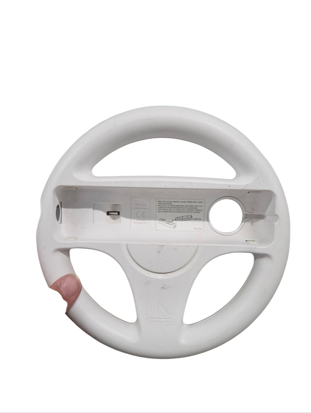 Nintendo WII White Steering Wheel Controller Grip RVL-024